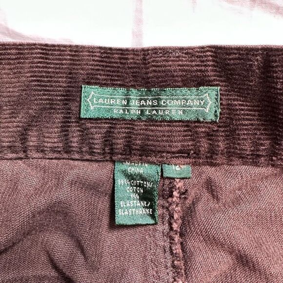 Vintage Lauren Jeans Co Ralph Lauren Women Brown Corduroy Classic Straight Jeans - Picture 4 of 10